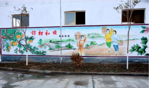 武功乡镇文化墙 乡风文明焕发新活力